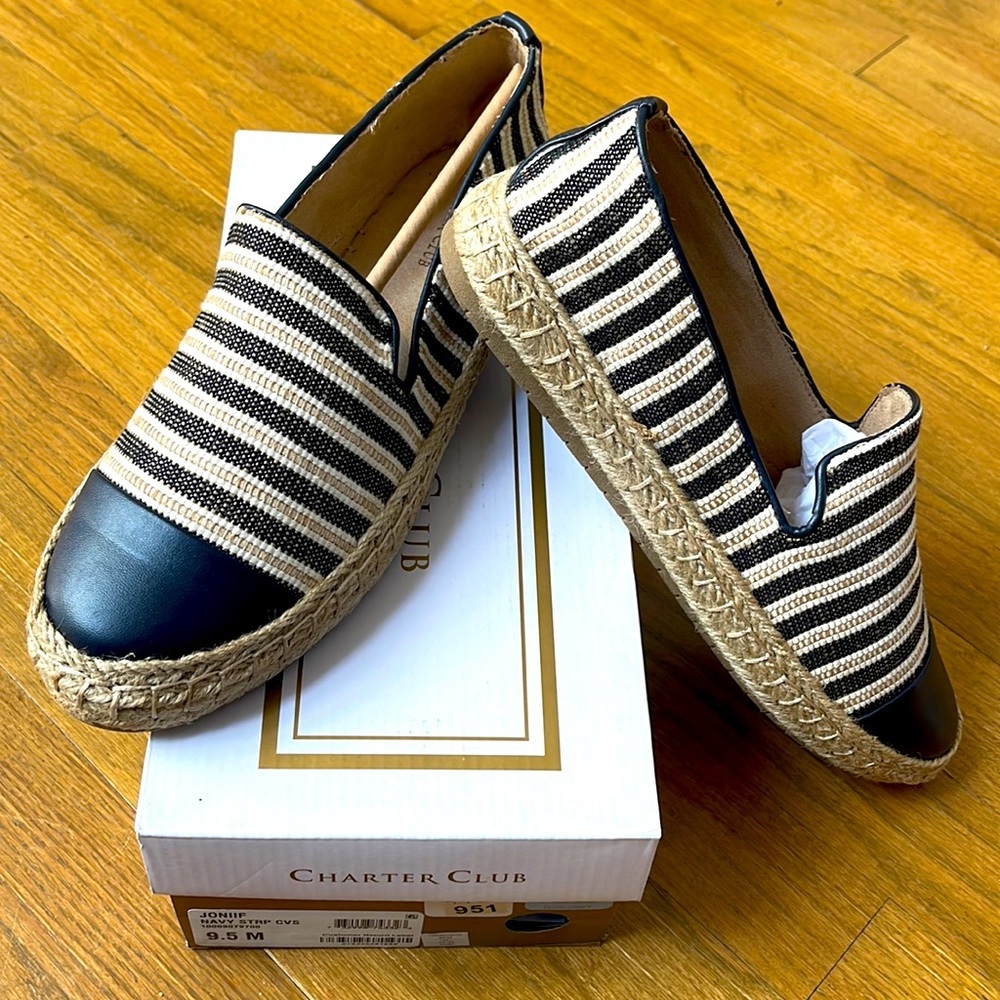NWT CHARTER CLUB ESPADRILLES 9 1/2 | Comfortable | Soft insole | Dark Navy